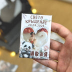 Подаръчета за кръщене – персонализирани фото магнити за гости