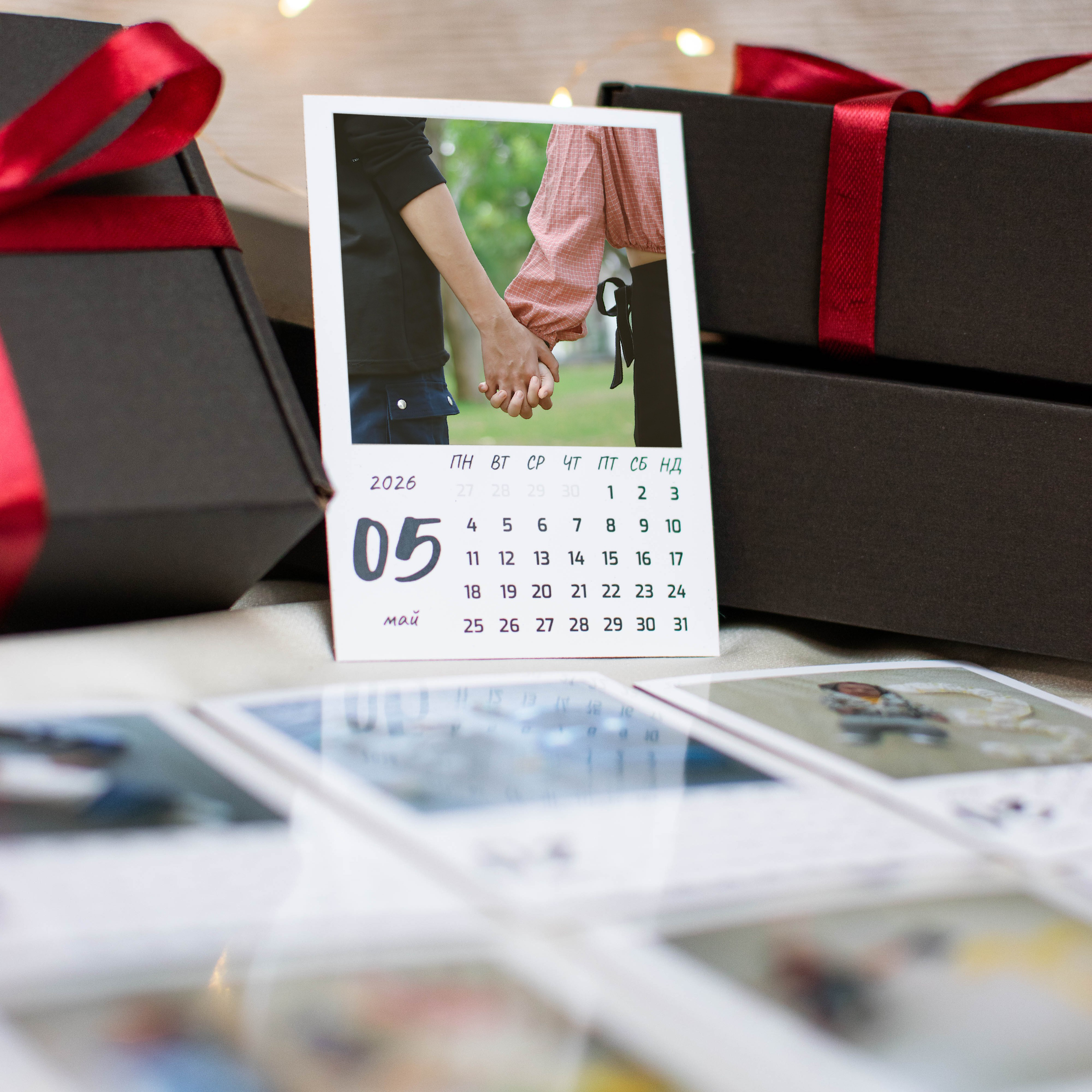 Магнитен фото календар с 12 любими снимки за 2026 г.